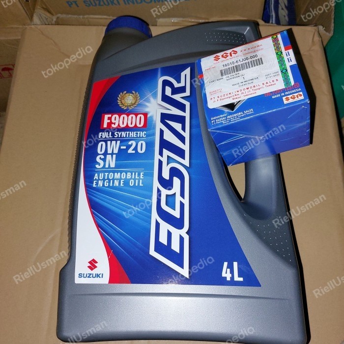 Oli mesin 0w20 4L dan Filter oli Ertiga/all new Ertiga