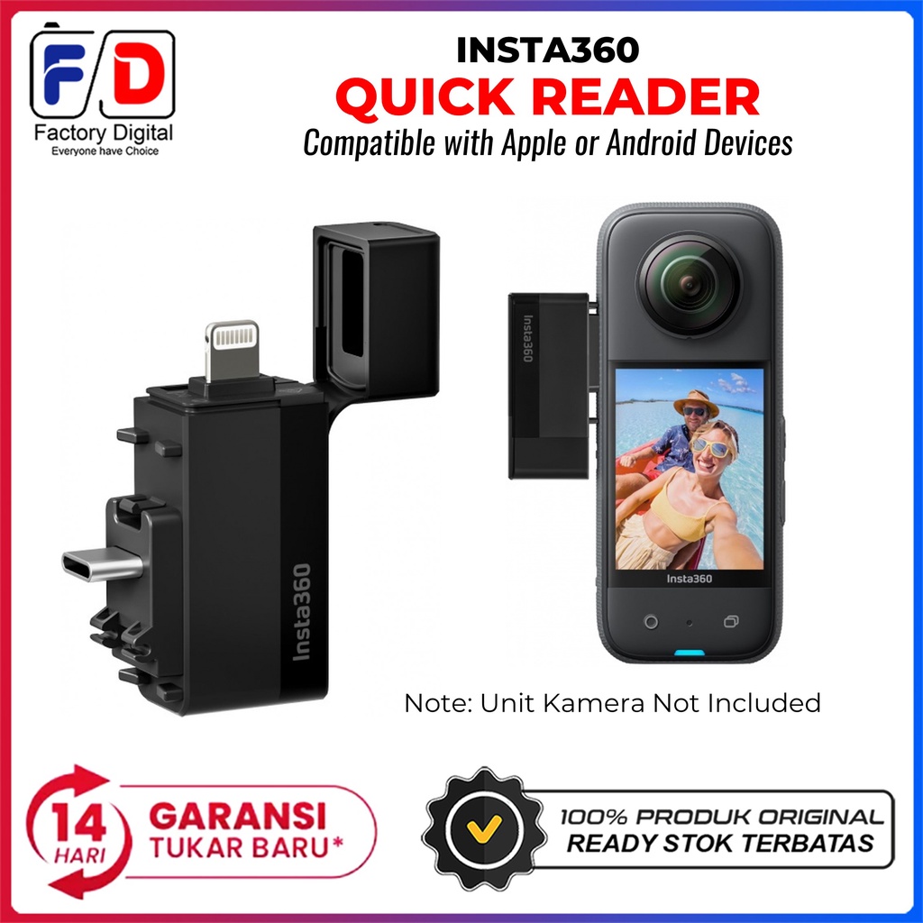 Jual Insta360 ONE X3 Quick Reader USB Type-C and Lightning Connectors ...