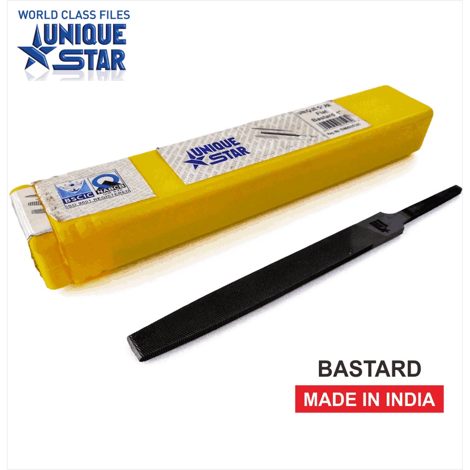 Jual UNIQUE STAR Flat File Bastard 4 Inch - Kikir Flat Kasar - INDIA ...
