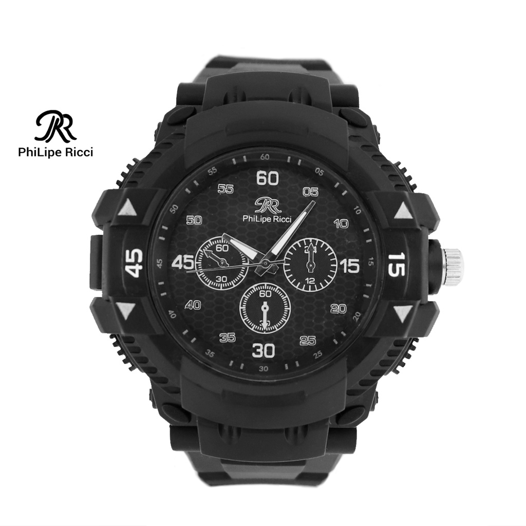 Jual PhiLipe Ricci Jam Tangan Pria Karet Sport Diameter Besar 1920A ...