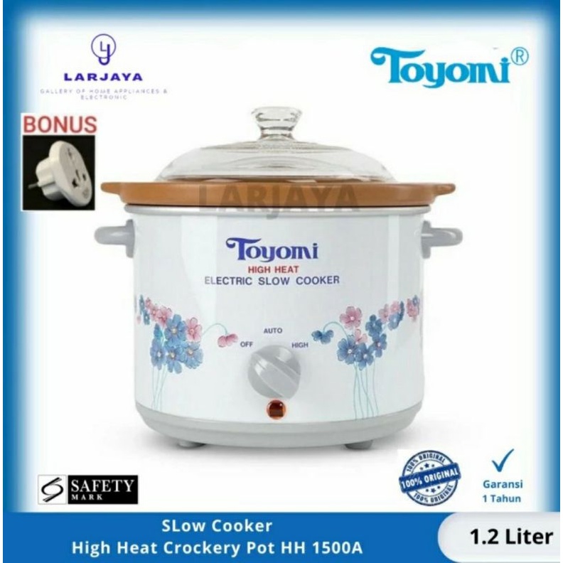 Jual TOYOMI SLOW COOKER HH1500A 1,2 LITER HIGH HEAT CROCKERY POT