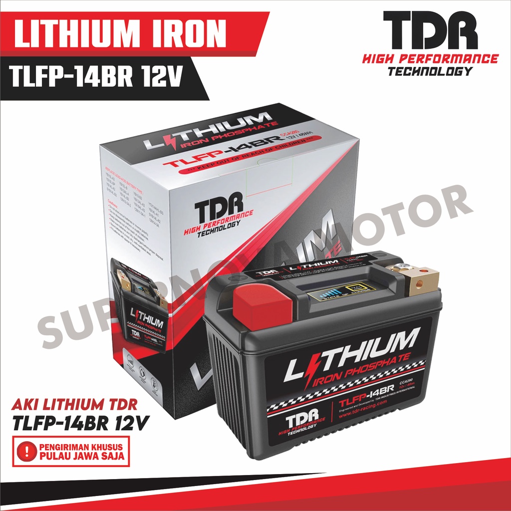 Jual Aki Lithium Tdr Lithium Iron Phosphate Lifepo4 Battery Tlfp 14br 12v Tdr Battery 7869