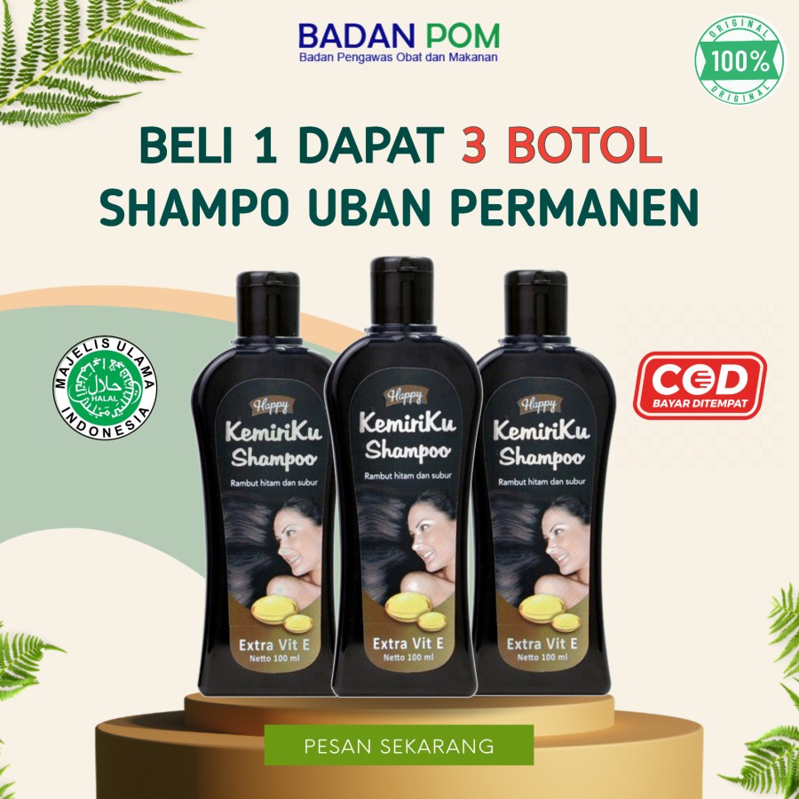 Jual SHAMPO UBAN BELI PAKET ISI 3PCS LEBIH HEMAT PENGHITAM RAMBUT