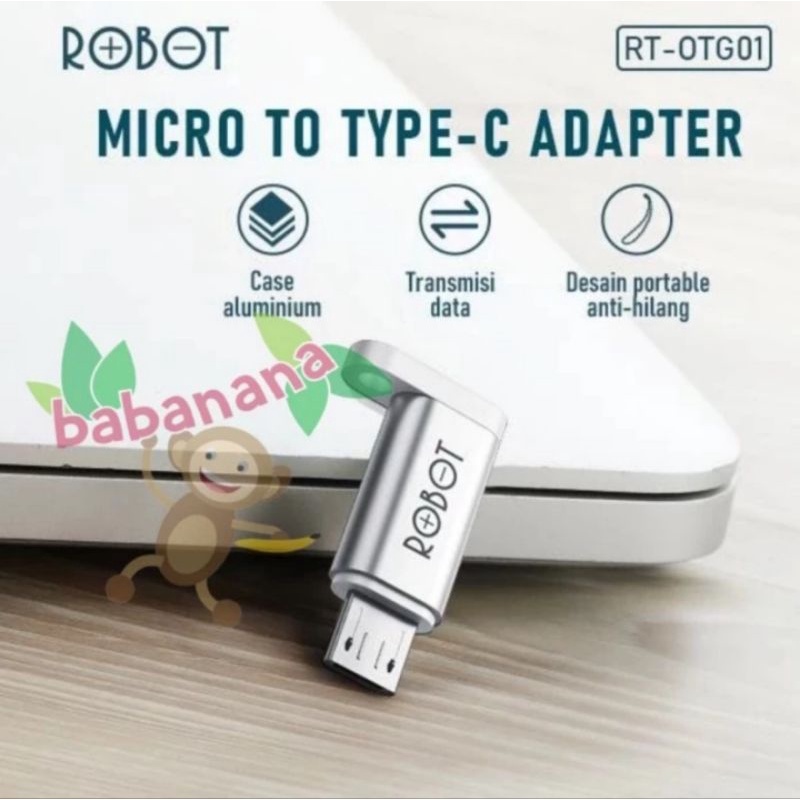 Jual Robot Rt Otg Micro Usb To Type C Adapter Otg Charger Data