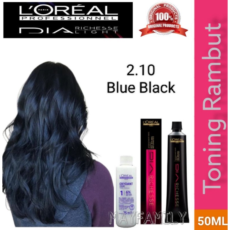 Jual Loreal diarichesse 2.10 blue black , Toning Rambut diarichese ...
