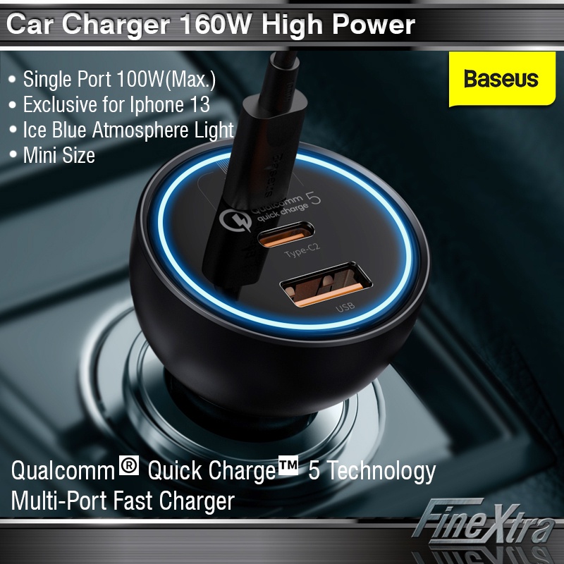Jual BASEUS 160W Car Fast Charger Quick Charge 5.0 Multi Port
