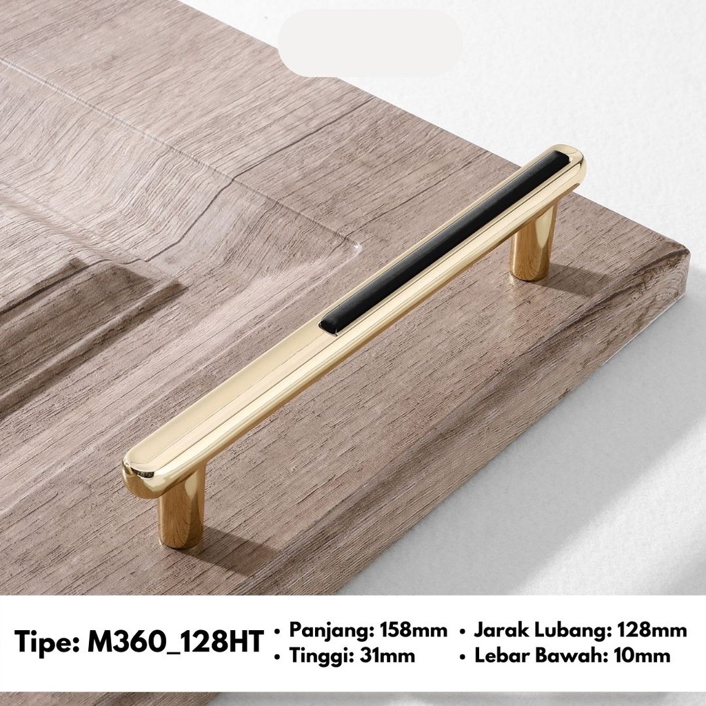 Jual KOKOMI Handle Lemari ALEXA Dual Tone Tarikan Laci Kabinet Emas ...