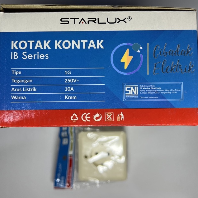 Jual STOP KONTAK IB / COLOKAN LISTRIK INBOW / MERK STARLUX | Shopee ...