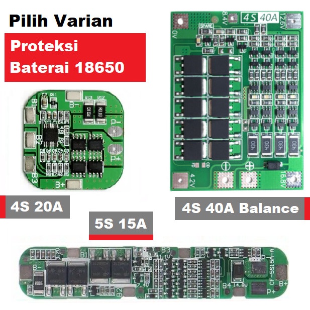 Jual Modul Proteksi Baterai 18650 Battery Protection Module Bms 4s 5s