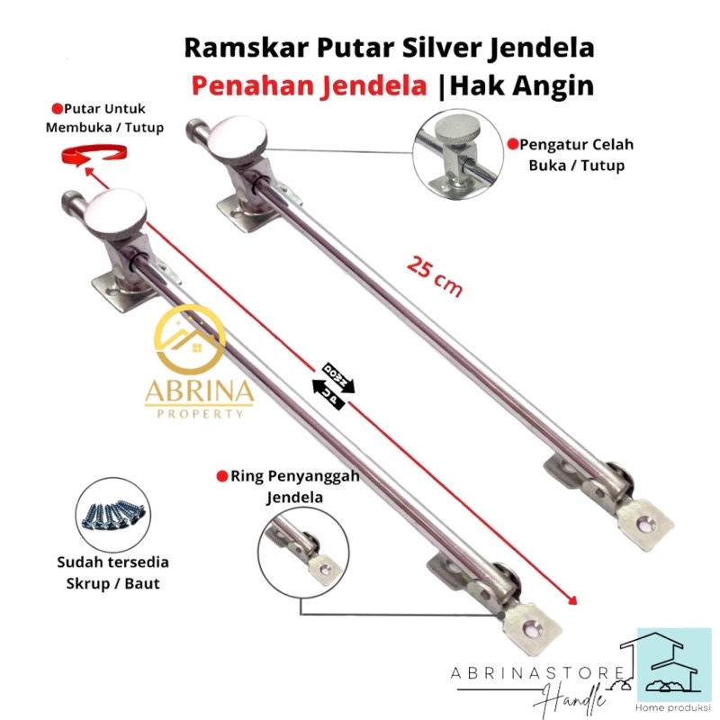 Jual ramskar putar jendela rumah hak angin jendela rumah ramskar ...