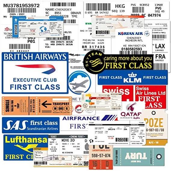 Jual Boarding Pass PVC Sticker (10pcs) | Shopee Indonesia