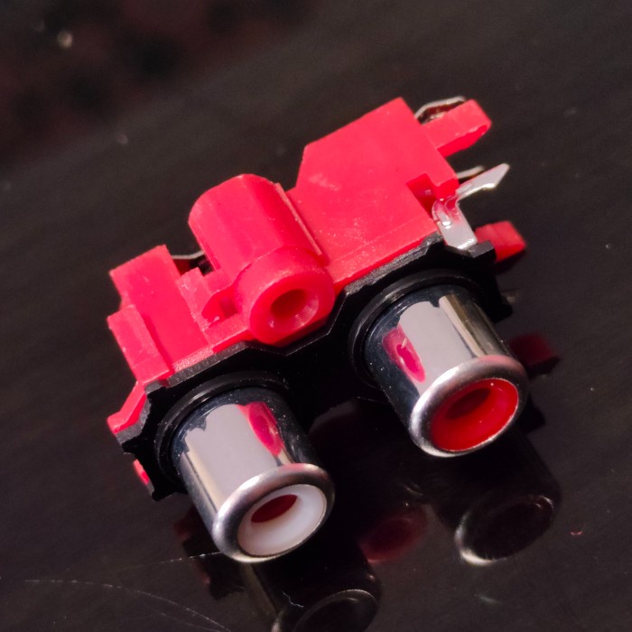 Jual Jack Socket RCA 2 Channel Female Pin Solder PCB input Stereo Aux ...