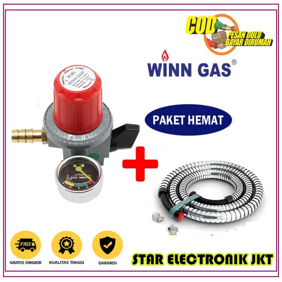 Jual Regulator Winn Gas High Pressure /Tekanan Tinggi Model Putar W 181