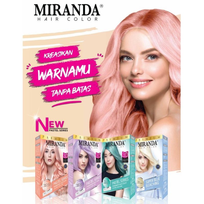 Jual Miranda Hair Color Pastel Series Semir Pewarna Rambut Pastel Bleaching Peach Taro