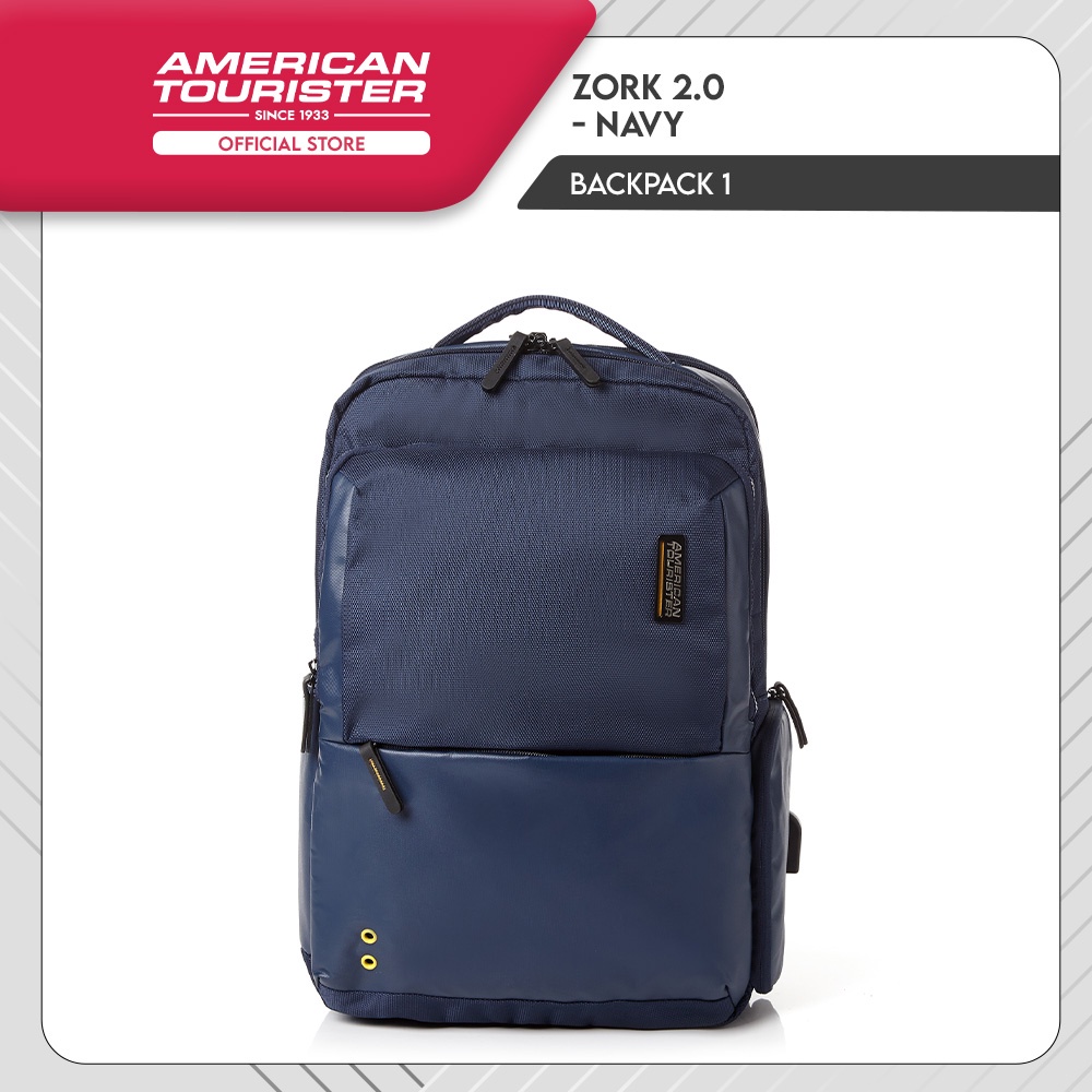 Jual American Tourister Zork 2.0 Backpack 1 AS Navy Shopee Indonesia