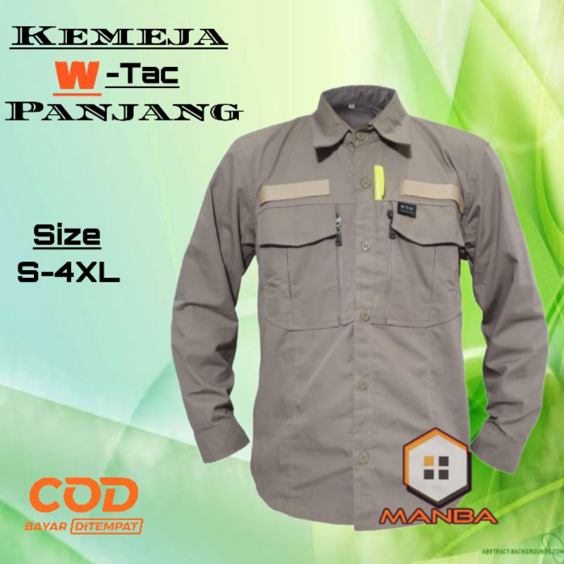 Jual Kemeja Tactical W Tac Lengan Panjang Ori Bahan Ripstop Tornado