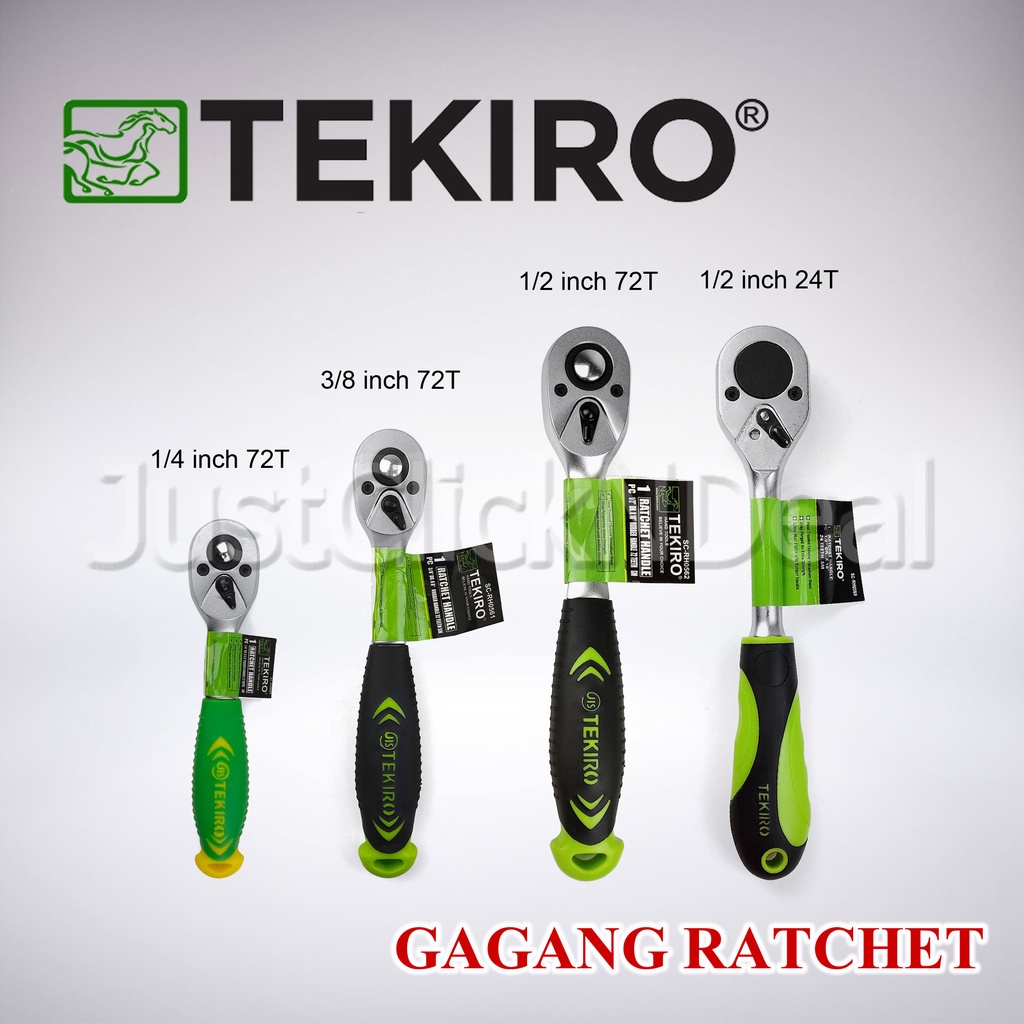 Jual Tekiro Gagang Ratchet Karet 1/2 Inch 10 Inch Rubber Rachet Handle ...
