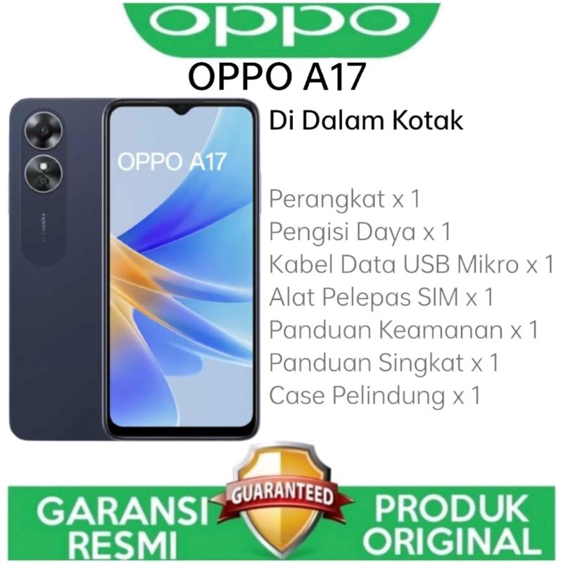 Jual OPPO A17 4/64GB & A16 3/32GB GARANSI RESMI SELURUH INDONESIA ...