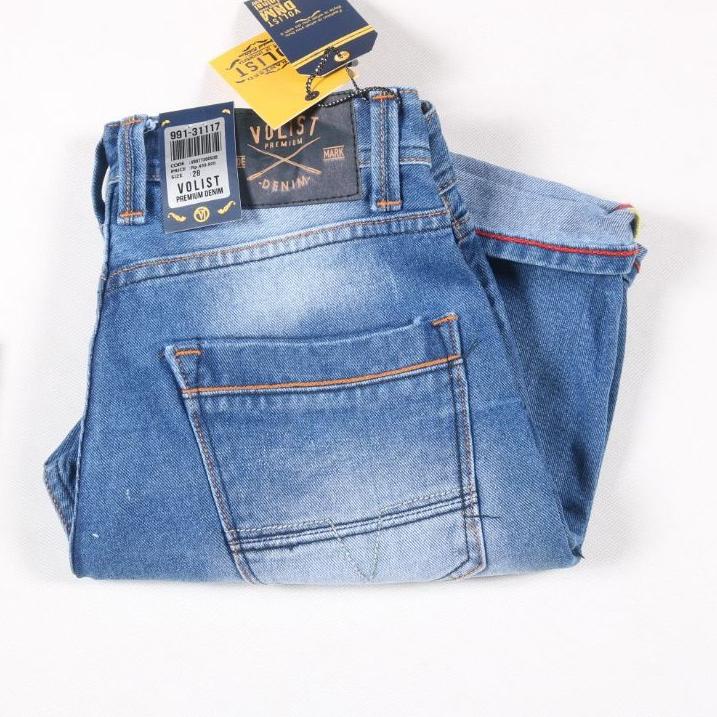 Jual Produk trendy--VOLIST CELANA PENDEK PRIA JEANS DENIM WARNA NAVY ...