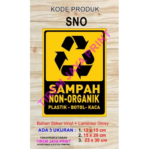 Jual Sticker Tempat Sampah Organik Non Organik, Sampah Medis, Sampah B3 ...