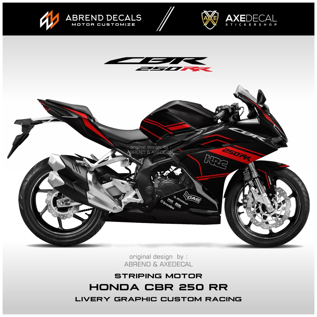 Jual Striping CBR 250 RR Graphic Custom Racing Stiker Motor