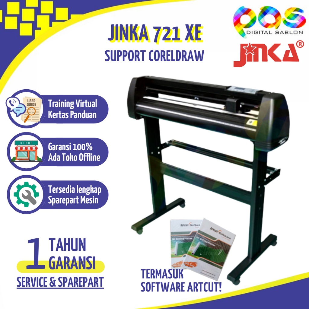 Jual Mesin Cutting Sticker Jinka 721 BIASA / XE / JK Ukuran 60 cm