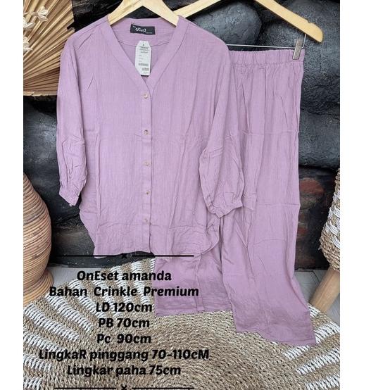 Jual Special Price ONESET AMANDA // ONESET CRINKLE // ONESET LENGAN ...