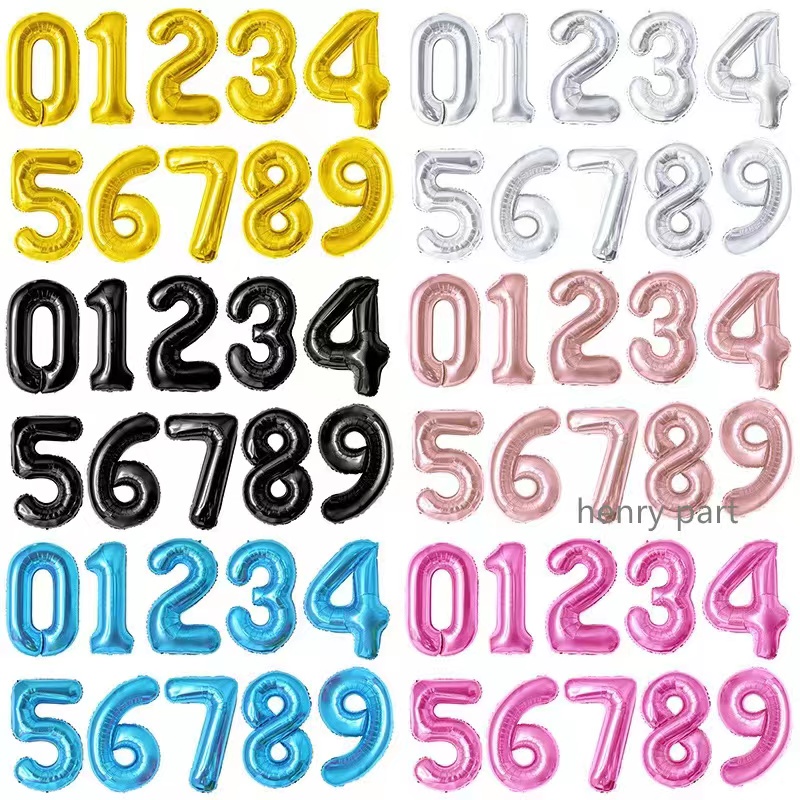 Jual 16INCH Digital Aluminium Foil Balon Ulang Tahun Ulang Tahun Tahun