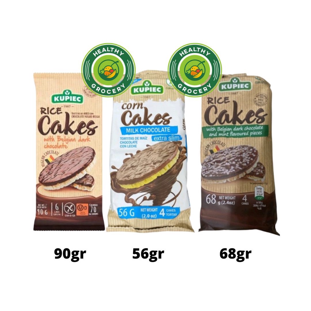 Jual Kupiec Corn Cakes Milk Chocolate / Rice Cakes With Belgian Dark