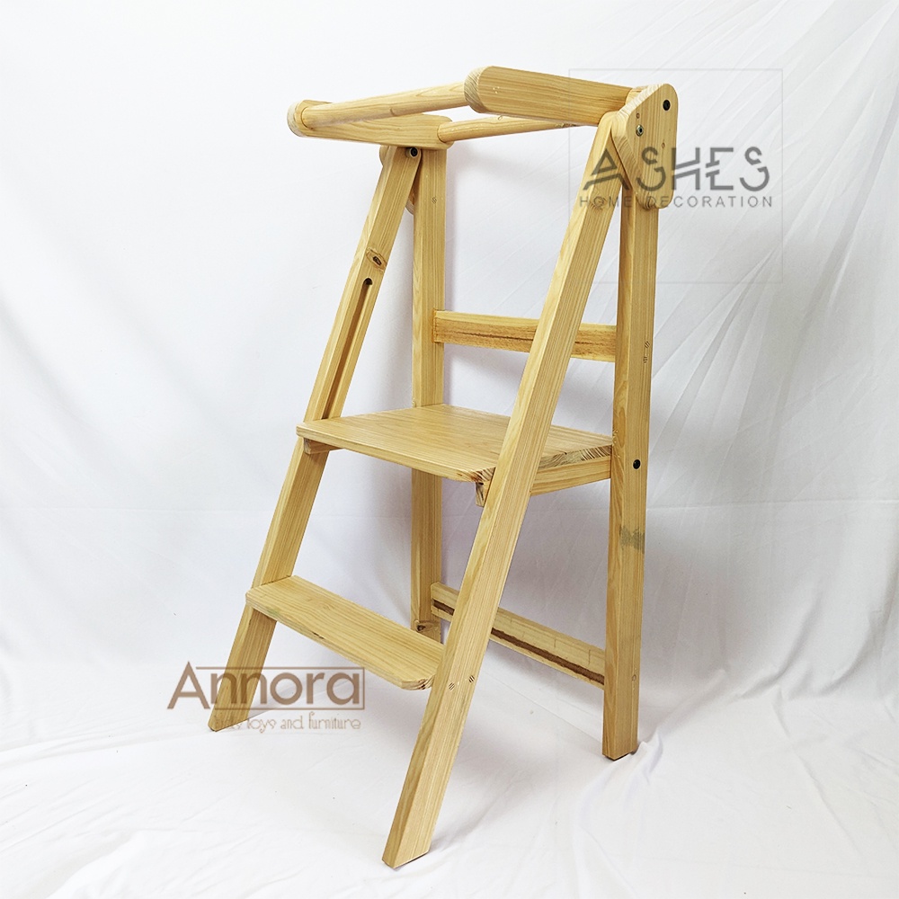Jual Folding Foldable Helper Tower Kitchen Step Stool Learning Stool