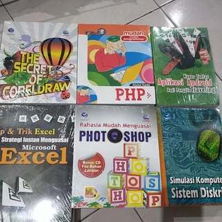 OBRAL BUKU KOMPUTER ORIGINAL / TEKNOLOGI / CORELDRAW / PROGRAMER / PHP / EXCEL / PHOTOSHOP / IT / TEKNOLOGI / ELEKTRONIKA / MICROSOFT OFFICE / DATABASE / KUPAS TUNTAS APLIKASI ANDROID / TIP DAN TRIK EXCEL / SIMULASI KOMPUTER SISTEM DISKRIT