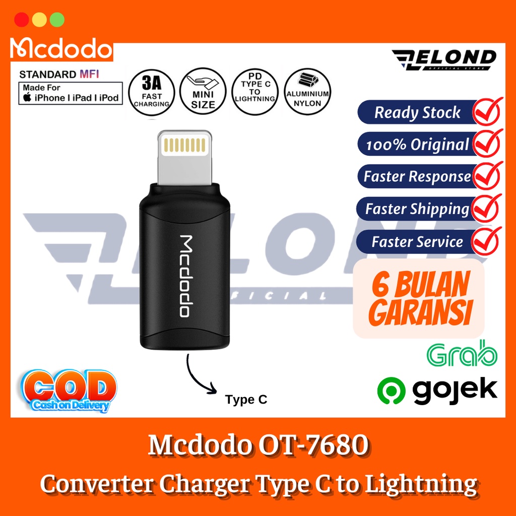 Jual Mcdodo Ot Converter Otg Iphone Type C To Lightning Fast