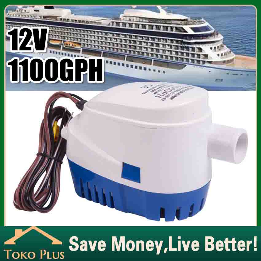 thumbnail image 2 of 1100 GPH 12V Automatic Bilge Pump With Float Switch – Submersible Boat Water Pump, 1.1” Outlet 2 of 2