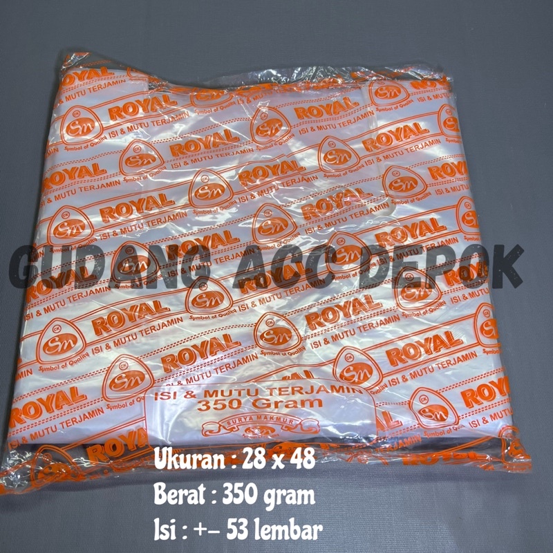 Jual Hd Kantong Plastik Kresek HDPE Bening / Transparan 250Gram Uk 28 ...