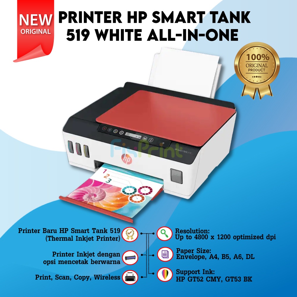 Jual Printer Smart Tank 519 White Wireless WiFi All In One Print Scan ...