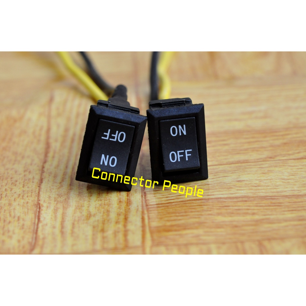 Jual PNP Saklar Switch ON OFF Kecil Kaki 2 Hitam + kabel | Shopee Indonesia