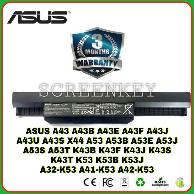 Jual Baterai Batre Laptop Asus Original A43S A43Sj A43E K43U K43Sj K43T