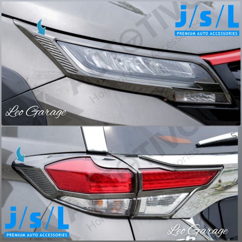 Jual All New Rush Black Chrome Paket Garnish Depan Belakang Head Tail Lamp