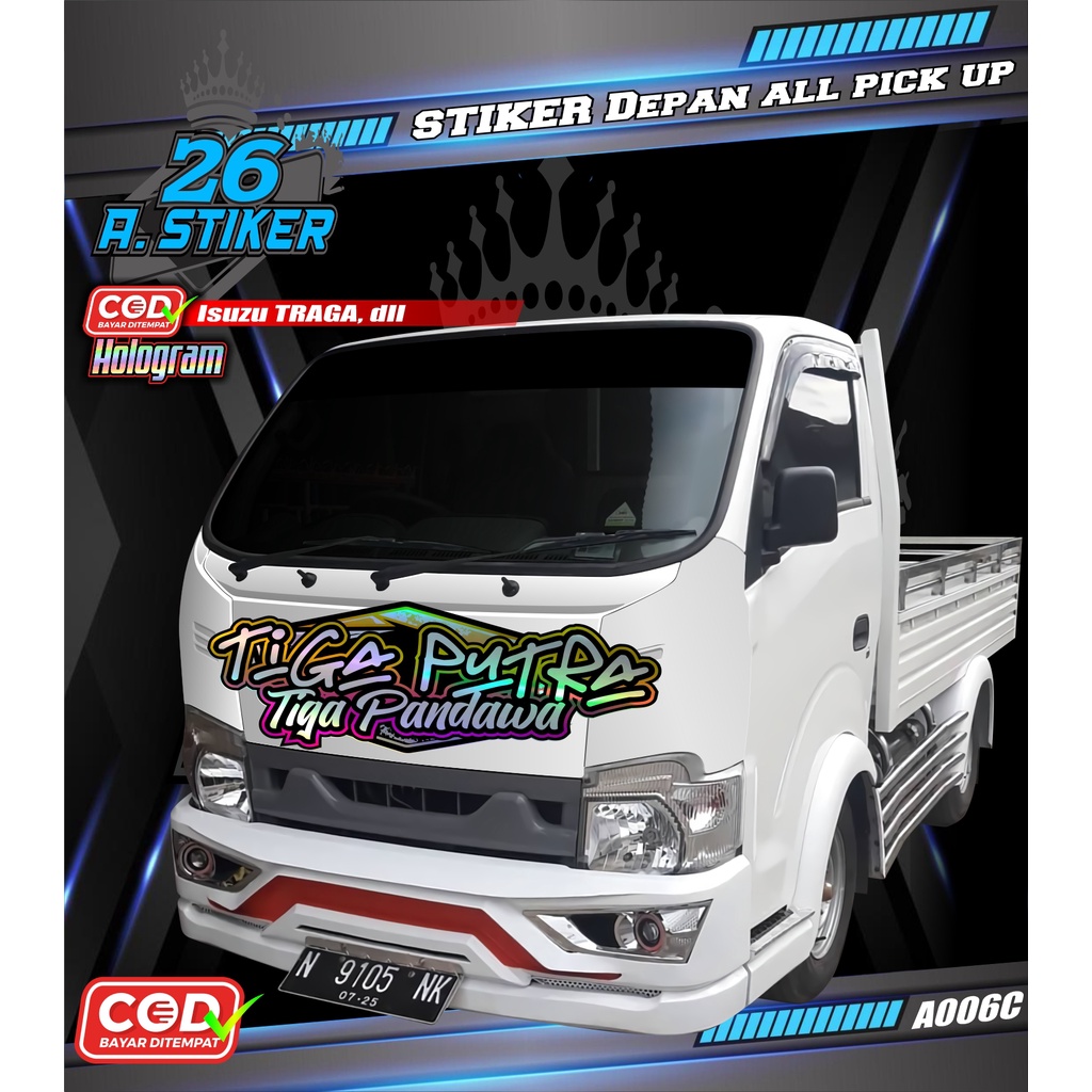 Jual Stiker Decal Kabin Depan All Pick Up Pick Up L300, FUTURA, GRANMAX ...