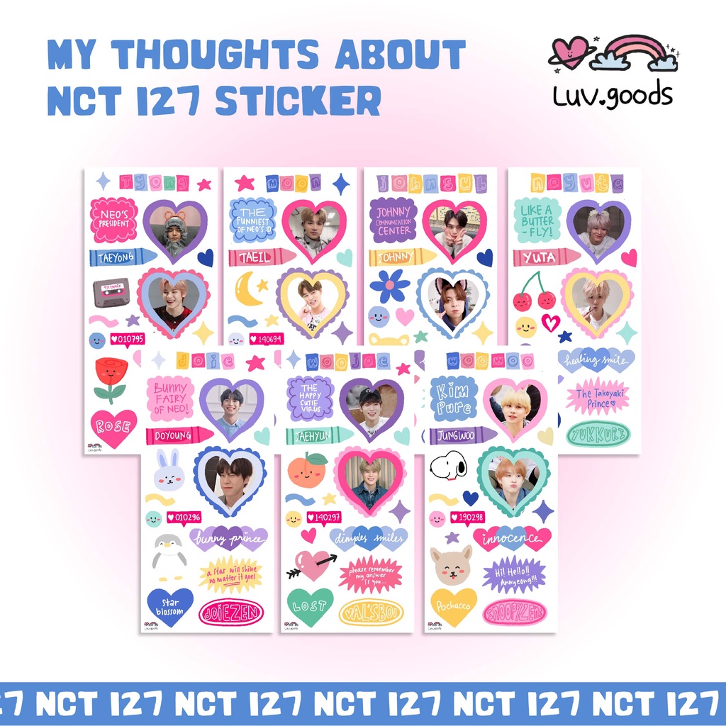 Jual Ready Min Beli Pcs My Thoughts About Nct Deco Sticker Shopee Indonesia