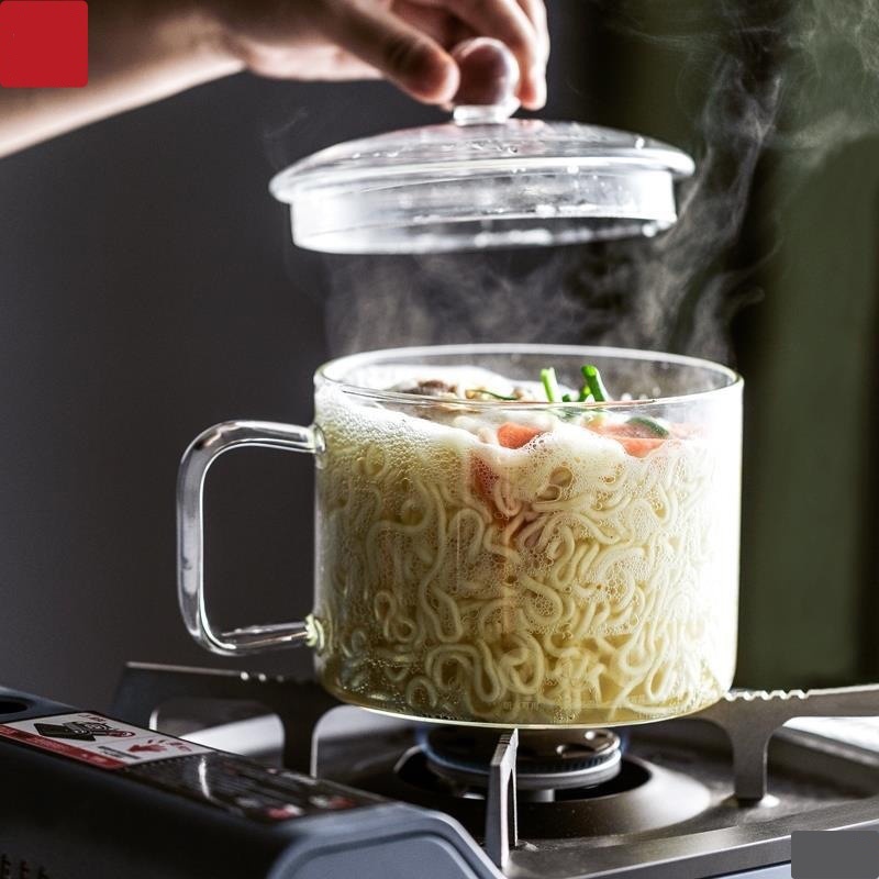 Jual Pot Panci Masak Rebus Mie Stewing Soup Model Gagang Bahan Kaca ...