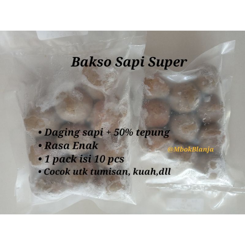 Jual Frozen Bakso Sapi Super Beku Isi 10 Shopee Indonesia