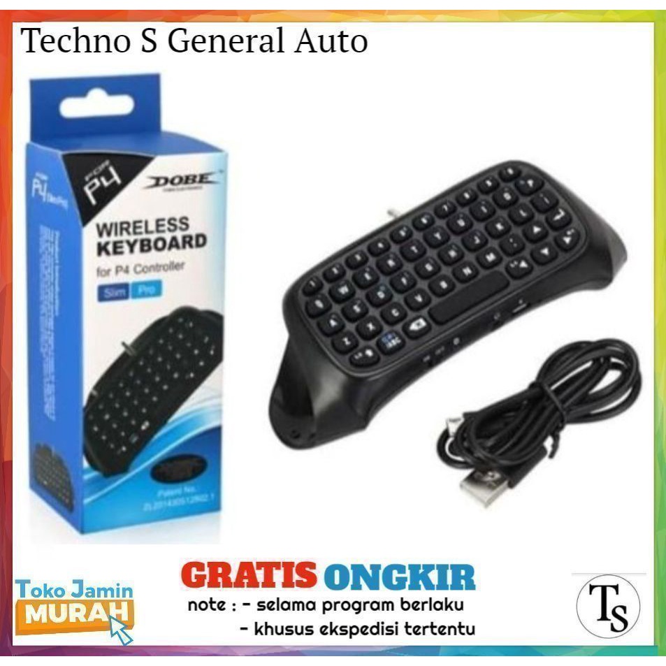 Jual Dobe Keyboard PS4 Pro - Keyboard Wireless PS 4 Fat - Keypad PS4 ...