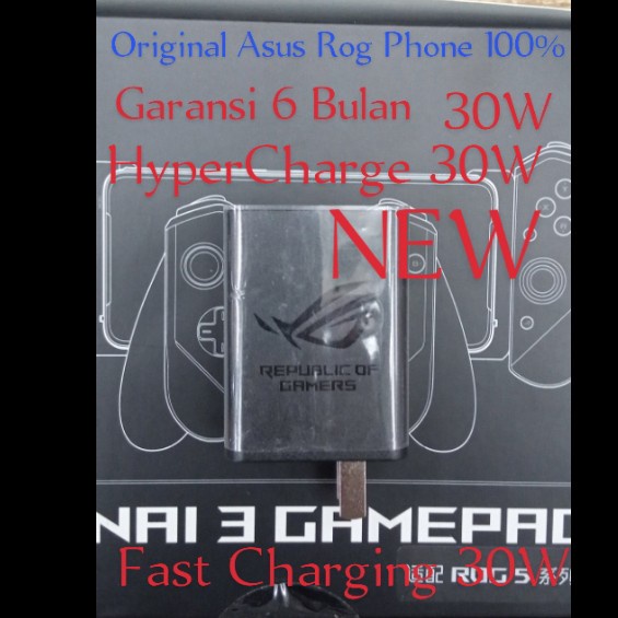 Jual Asus Charger Rog Phone 3 &2 30W Us Adapter Original 100% | Shopee ...