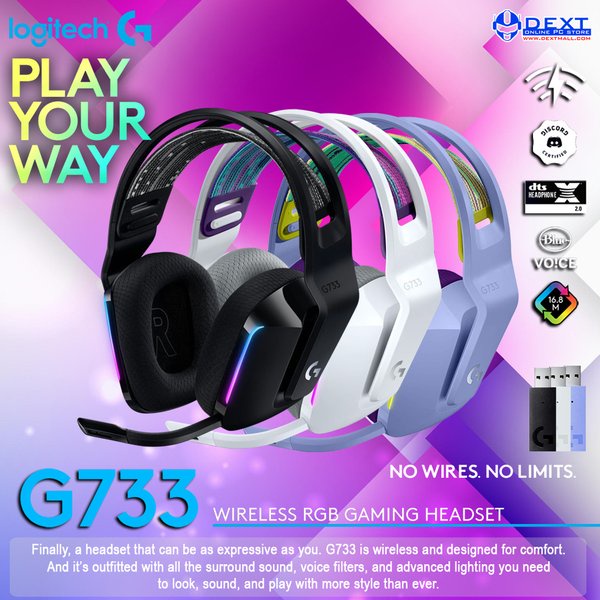 Jual Logitech G733 Lightspeed Ultra Lightweight Wireless Gaming Headset