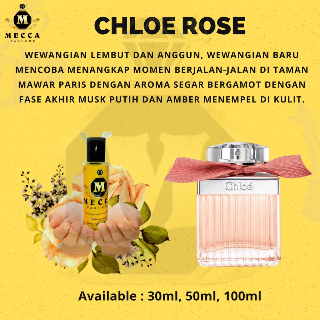 Jual CHLOE ROSE BY MECCA PARFUME (BUY 1 GET 1 FREE PARFUM RANDOM ...