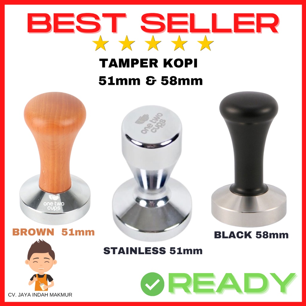 Jual Tamper Coffee Stainless Steel Temper Kopi Espresso Flat Stainless