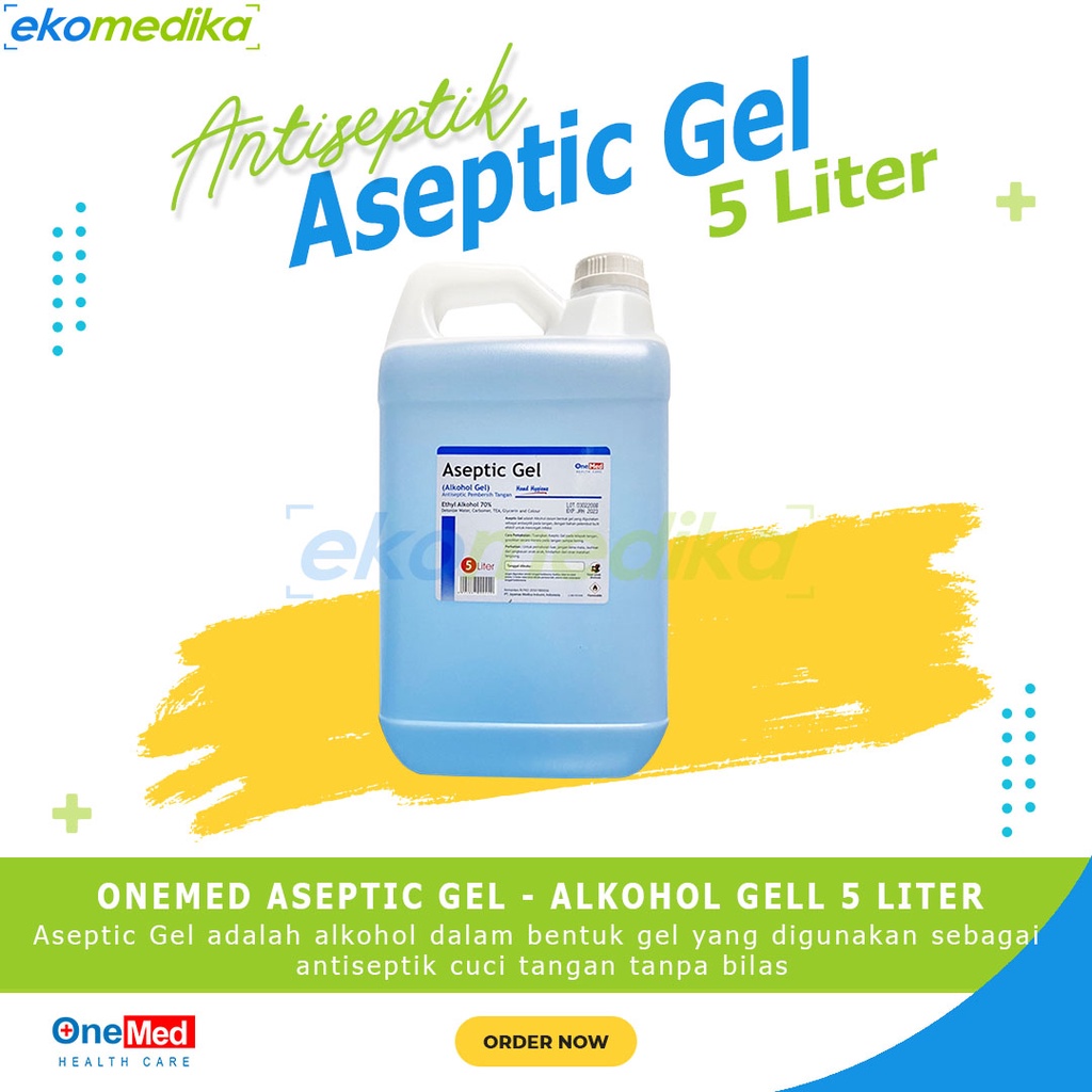 Jual Aseptic Gel Liter Onemed Antiseptic L Refiil Aseptic Gel Hand Sanitizer Gel Antiseptik