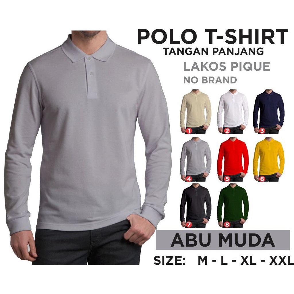 Jual Liso Wear Kaos Kerah Pria Polo Shirt Panjang Kaos Seragam