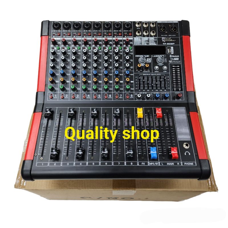 Jual POWER MIXER BLACK SPIDER TF802P (8chanel) Shopee Indonesia